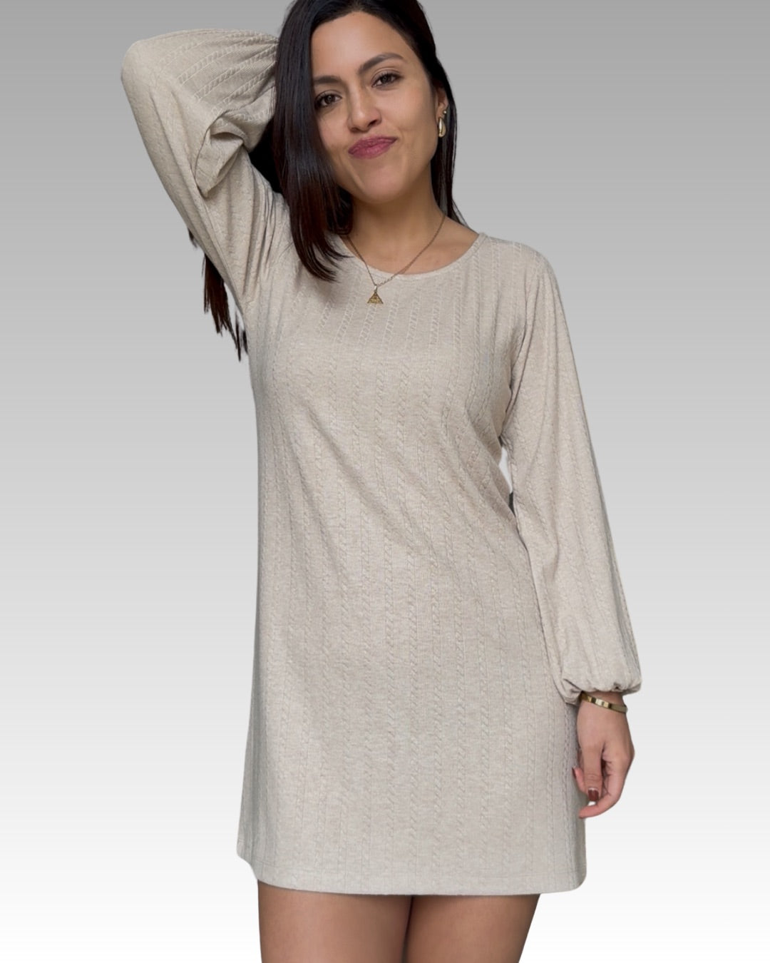 Vestido Alba - Beige