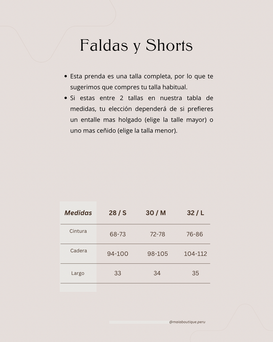 Falda Short Asimétrica