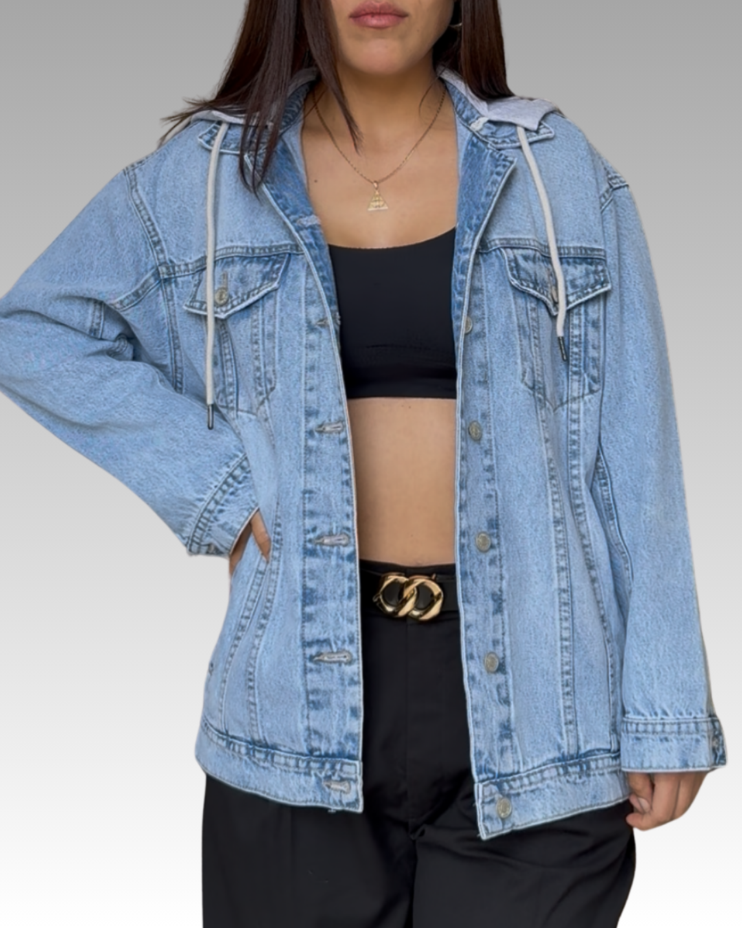 Denim Oversize Capucha
