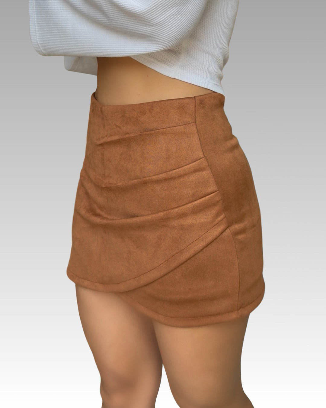 Falda Short Asimétrica - Camel