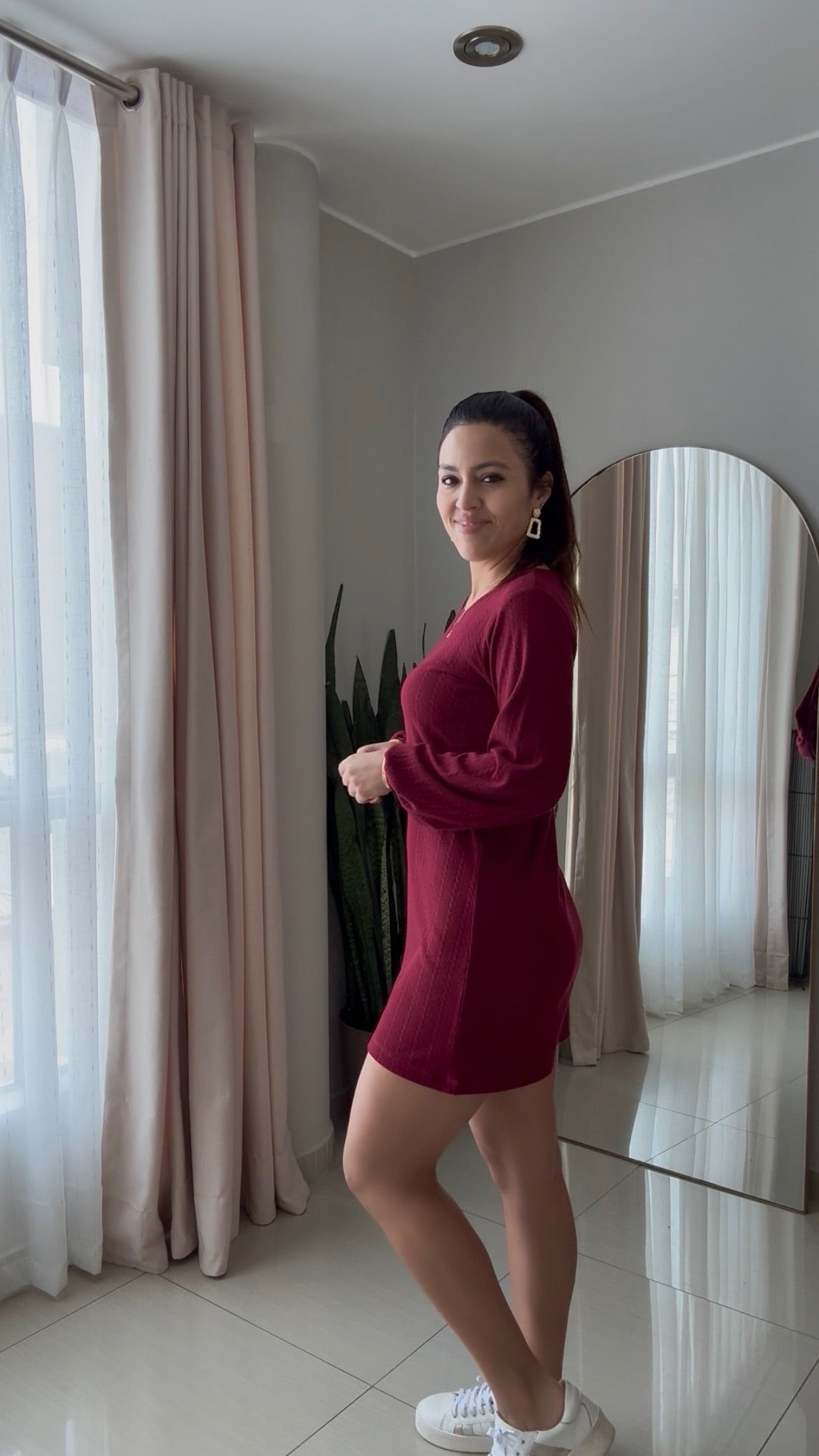 Vestido Alba - Burdeos