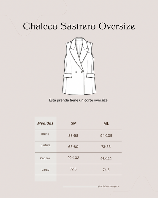 Chaleco Sastrero Oversize