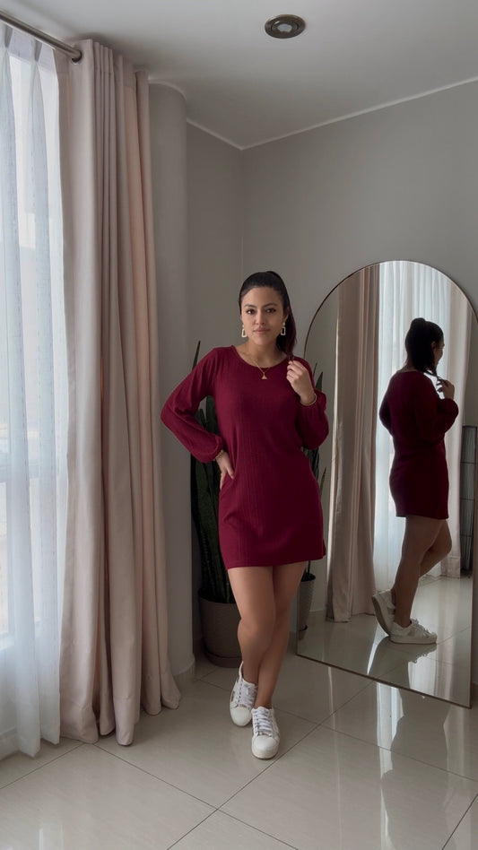 Vestido Alba - Burdeos