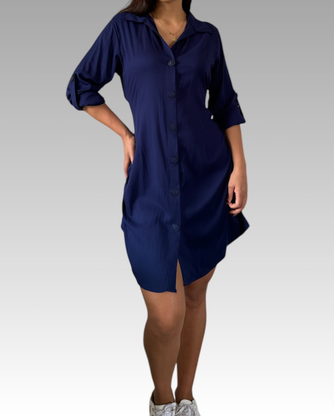 Vestido Camisero - Azul noche