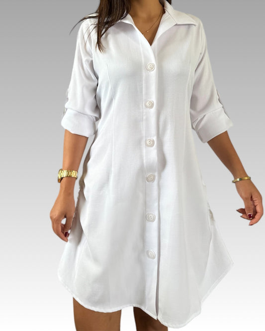 Vestido Camisero - Blanca