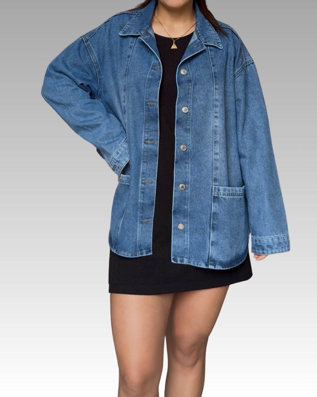 Casaca Denim Oversize - Blue