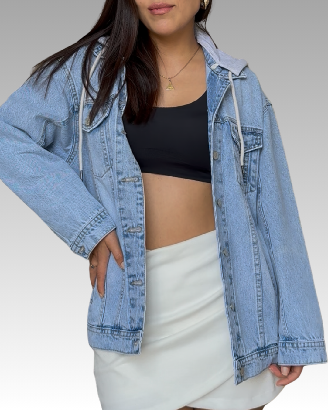 Denim Oversize Capucha