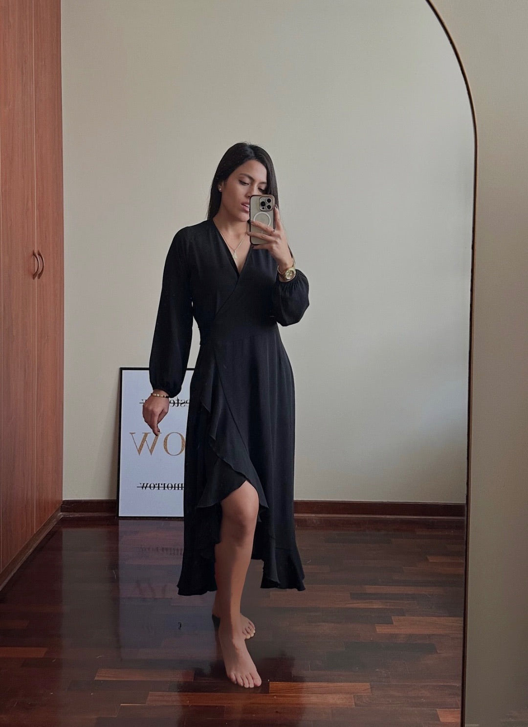 Vestido Envolvente - Negro