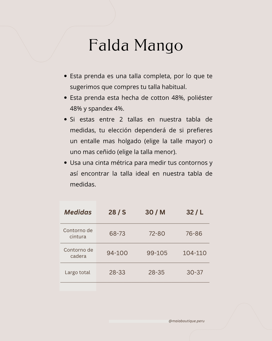 Falda Short Mango - Cocoa